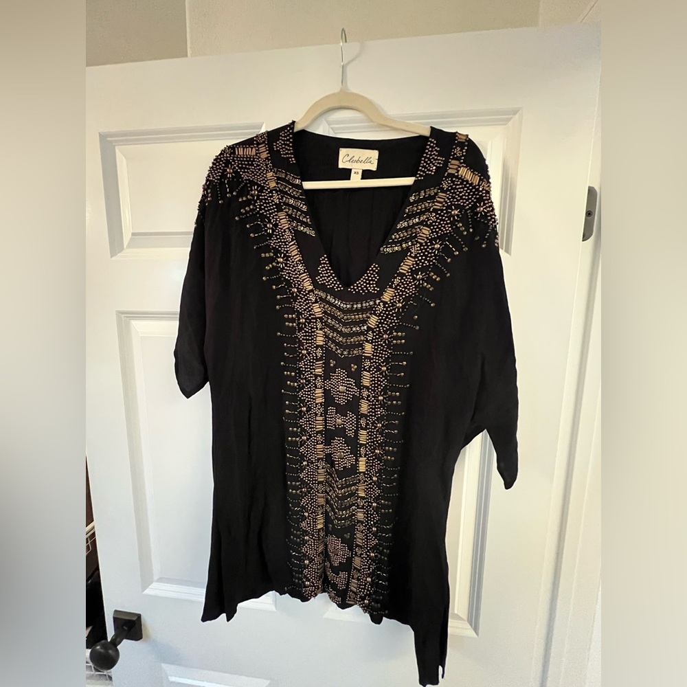 CLEOBELLA beaded mini dress / coverup.